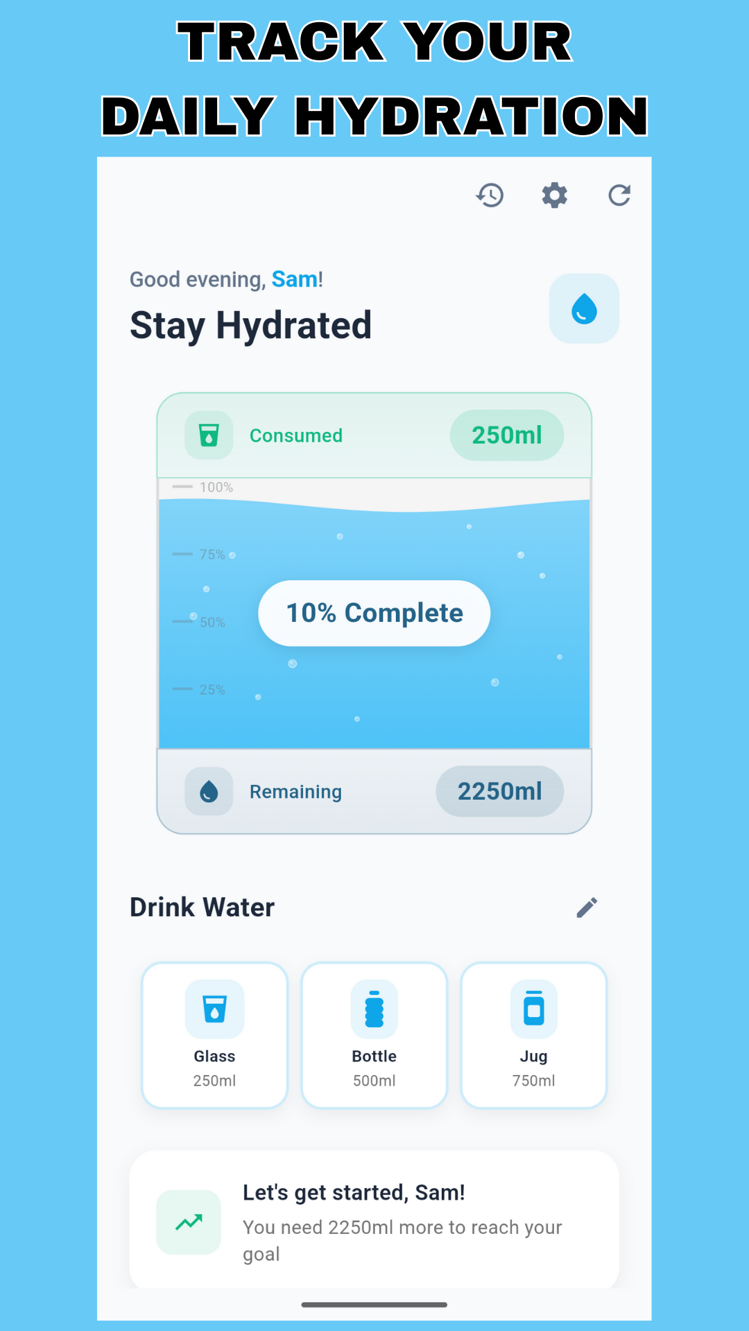 Hydrate App Screenshot